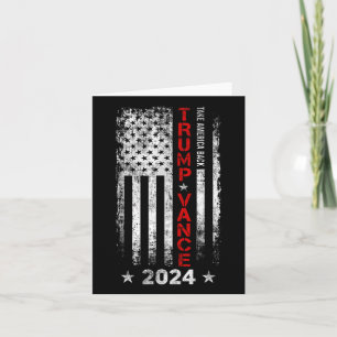 Trump Vance 2024 US-Flagge Vintag - Amerika Bac ne Karte