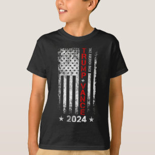 Trump Vance 2024 US-Flagge Vintag - Amerika Bac ne T-Shirt