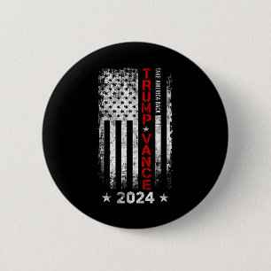 Trump Vance 2024 US-Flagge Vintage - Bring Amerika Button