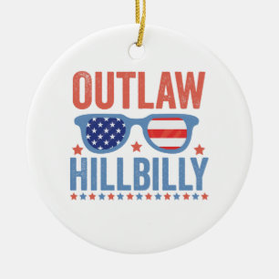 Trump Vance 2024 verbietet hillbilly-Wahl Keramik Ornament
