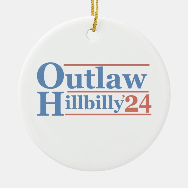 Trump Vance 2024 verbietet hillbilly-Wahl Keramik Ornament (Vorne)