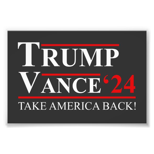 Trump Vance 2024 Vizepräsident VP Trump 2024 Fotodruck (Vorne)