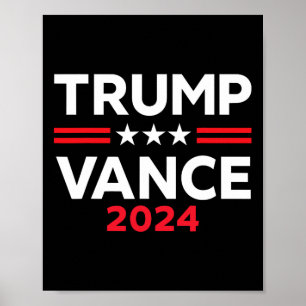 Trump Vance 2025 Amerikanische Flagge Geschenk Wah Poster