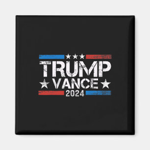 Trump Vance 2025 Retro Streifen Trump Jd Vance 1  Magnet