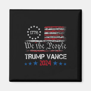 Trump Vance 2025 Retro Stripe Trump Jd Vance 2 Magnet