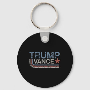 Trump Vance 2025 Vintage Grunge Retro Streifen Ret Schlüsselanhänger