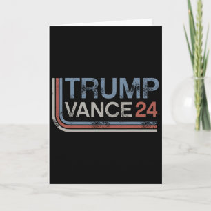 Trump Vance 2025 Vintage Retro gestreift R Karte