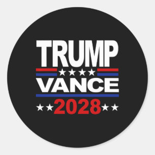 Trump Vance 2028 Republikanischer Dritter-Amtszeit Runder Aufkleber