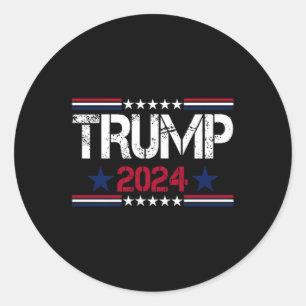 Trump Vance 24, Trump für Präsident 2024, Funny El Runder Aufkleber
