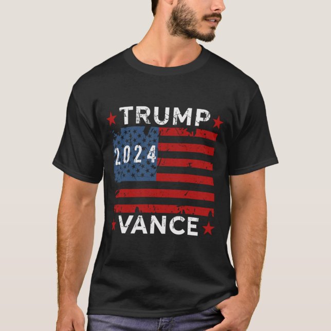 Trump Vance 24 TShirt, Trump 2024 Wahl T-Shirt (Vorderseite)