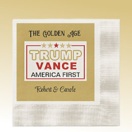Trump Vance America First Party Cocktail Napkins Serviette
