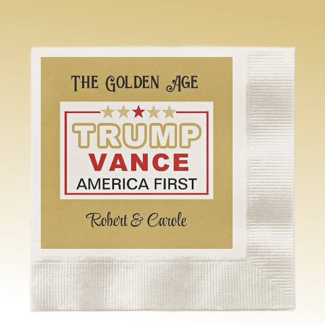 Trump Vance America First Party Cocktail Napkins Serviette (Von Creator hochgeladen)