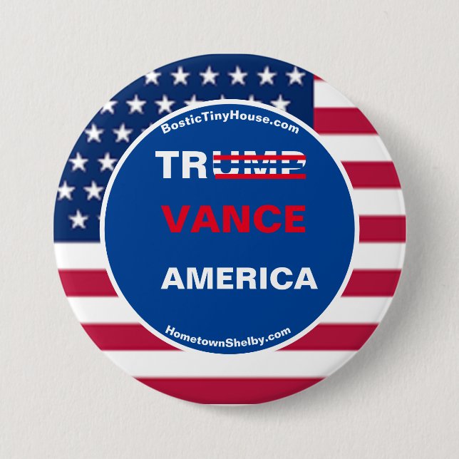 TRUMP VANCE AMERIKA BUTTON (Vorderseite)