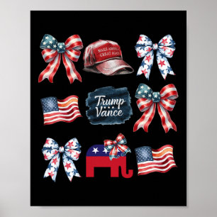Trump Vance Bow Coquette Wählen Präsidentschaftswa Poster