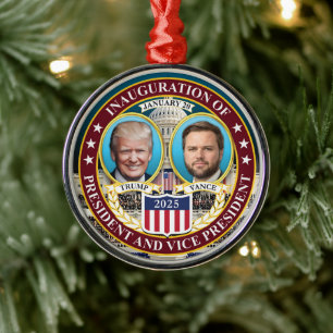 Trump - Vance Einweihung 20.01.2025 Weihnachten Ornament Aus Metall