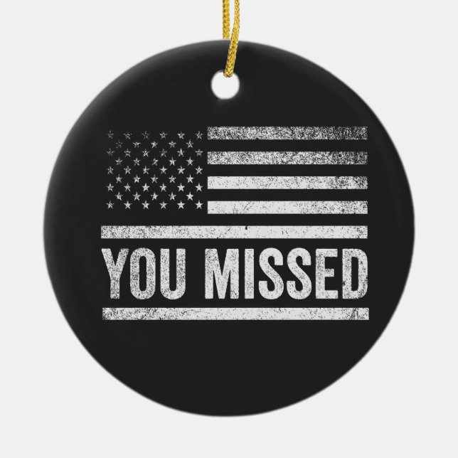 Trump Vance Election Ugly Christmas Sweater Keramik Ornament (Vorne)