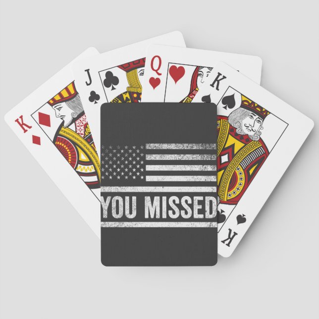 Trump Vance Election Ugly Christmas Sweater Spielkarten (Rückseite)