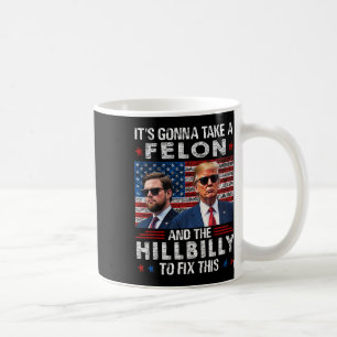 Trump Vance Es wird ein Verbrecher und ein Hinterw Kaffeetasse