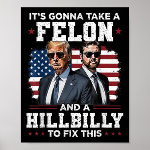 Trump Vance Es Wird Einen Verbrecher Und Einen Hin Poster