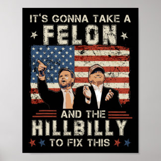 Trump Vance Es Wird Einen Verbrecher Und Einen Hin Poster