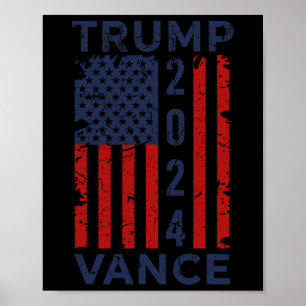Trump Vance Flag 2024 - Wahlpräsident 2024 Poster