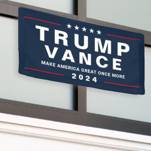 Trump Vance Foto 2024 Kampagne Große Außenwelt Banner