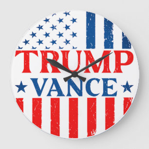 Trump Vance Große Wanduhr