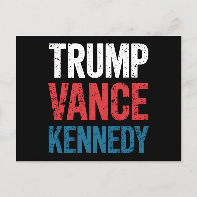 Trump Vance Kennedy 2024 Wahl Postkarte (Vorderseite)