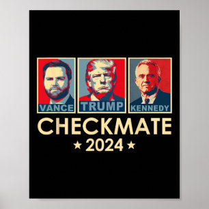 Trump Vance Kennedy Checkmate 2025 Wahl Republ Poster