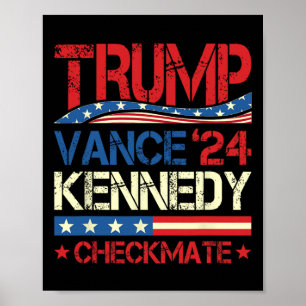 Trump Vance Kennedy Checkmate 2025 Wahl Republ Poster