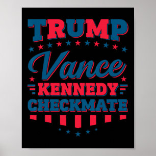 Trump Vance Kennedy Checkmate 2025 Wahl Republ Poster