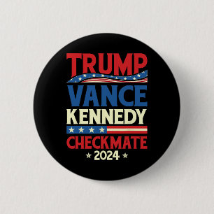 Trump Vance Kennedy Checkmate 2025 Wahl Republikan Button