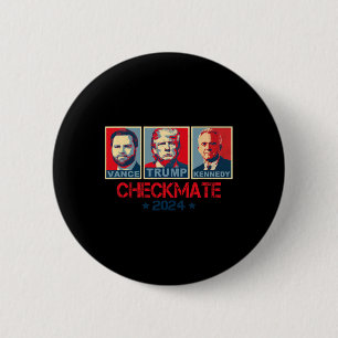 Trump Vance Kennedy Checkmate 2025 Wahl Republikan Button