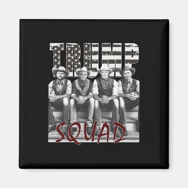 Trump Vance Kennedy Elon Squad Magnet (Vorne)