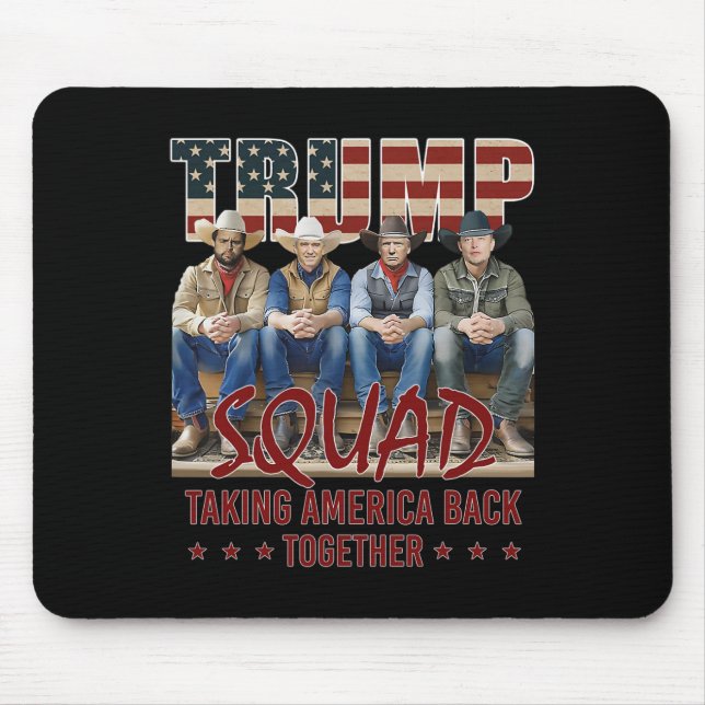Trump Vance Kennedy Elon Squad nimmt Amerika auf Mousepad (Vorne)