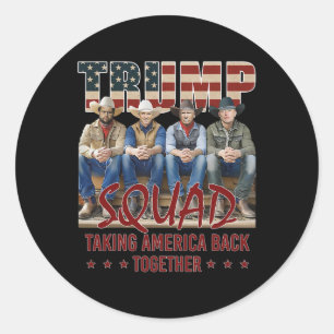 Trump Vance Kennedy Elon Squad nimmt Amerika auf Runder Aufkleber
