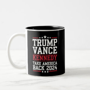 Trump Vance Kennedy Holt Amerika zurück Zweifarbige Tasse