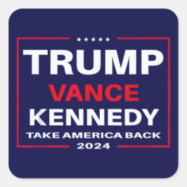 Trump Vance Kennedy nimmt Amerika wieder blau Quadratischer Aufkleber