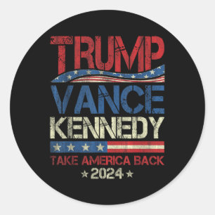 Trump Vance Kennedy nimmt Amerika zurück 2024 Runder Aufkleber