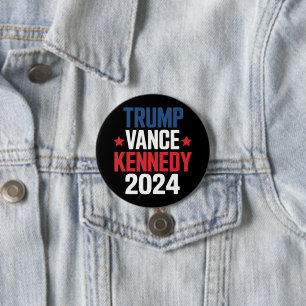 Trump Vance Kennedy Präsident 2024 Wahl Button
