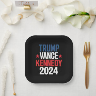 Trump Vance Kennedy Präsident 2024 Wahl Pappteller