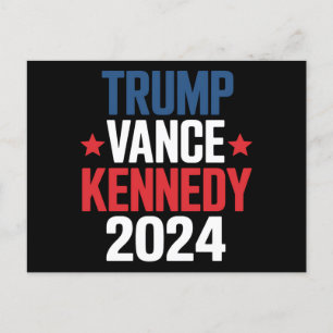 Trump Vance Kennedy Präsident 2024 Wahl Postkarte