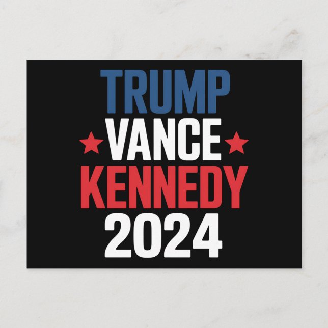 Trump Vance Kennedy Präsident 2024 Wahl Postkarte (Vorderseite)