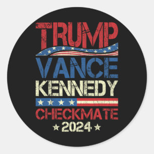 Trump Vance Kennedy Schachmatt Wahl Republikaner Runder Aufkleber