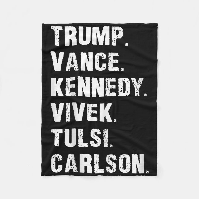 Trump Vance Kennedy Vivek Tulsi Carlson Fleecedecke (Vorderseite)