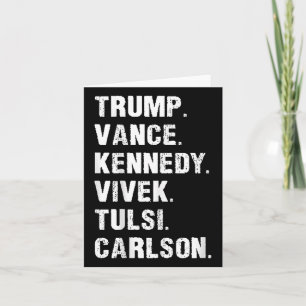 Trump Vance Kennedy Vivek Tulsi Carlson Karte