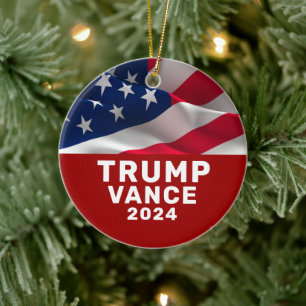 Trump Vance Keramik Ornament