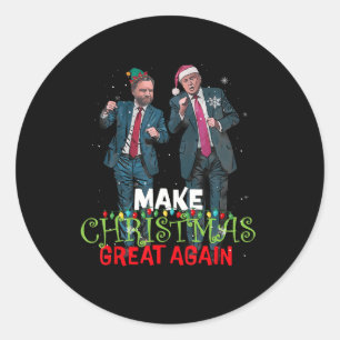 Trump Vance macht Weihnachten wieder zum Weihnacht Runder Aufkleber