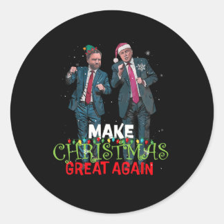 Trump Vance macht Weihnachten wieder zum Weihnacht Runder Aufkleber