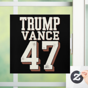 Trump Vance Präsident Vintage Trump Gewinnt Fensteraufkleber